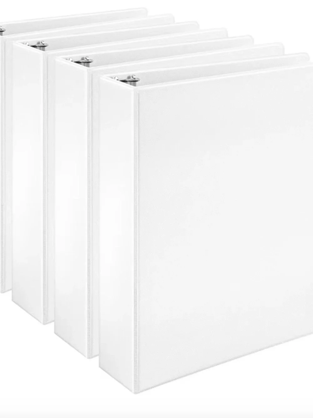 Set of 3 - White 3-Ring 2” Binder - Durable Home Office Organizer